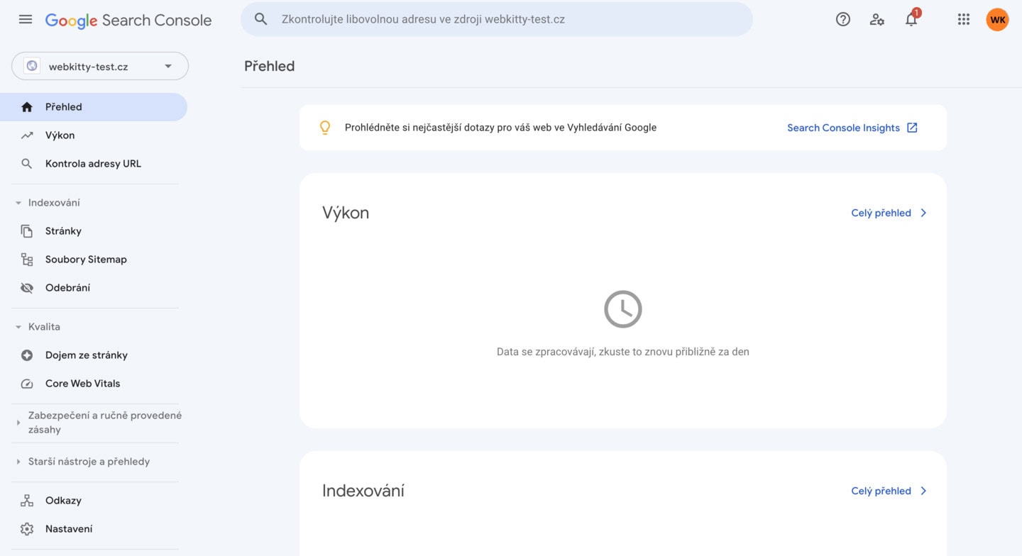 Jak nastavit Google Search Console na web - krok 9