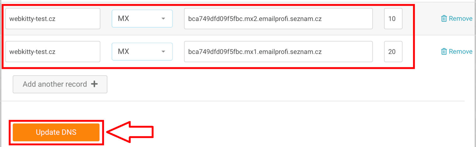 Nastavení Email Profi od Seznamu krok 7