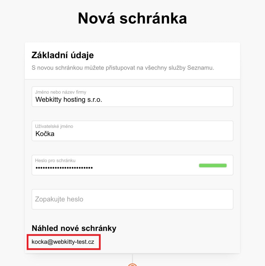 Nastavení Email Profi od Seznamu krok 10