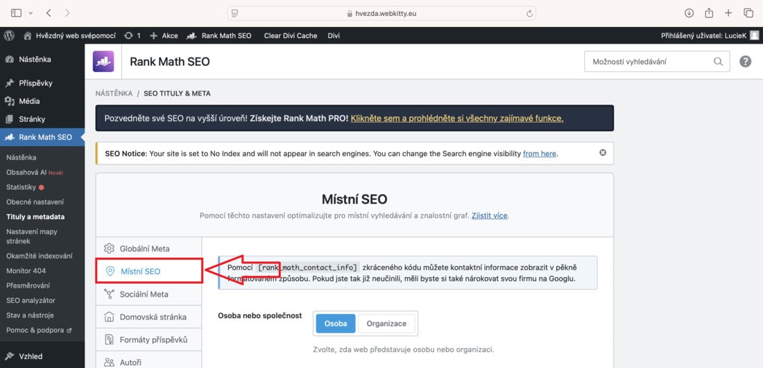 Nastavení Rank Math SEO - krok 7