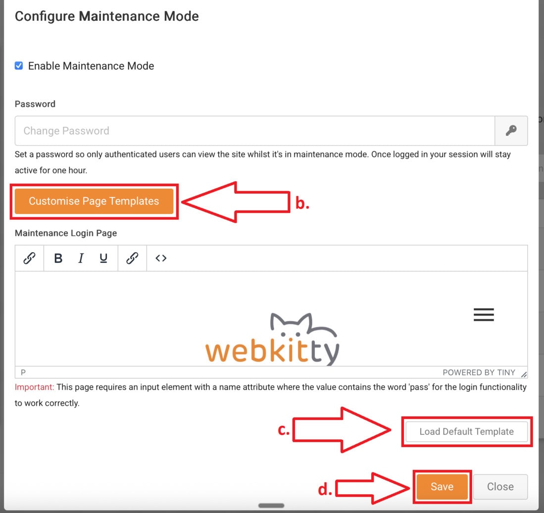 Režim údržby - Maintenance Mode - krok 10