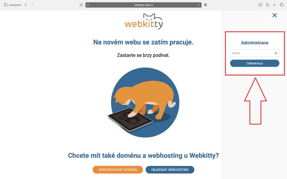 Režim údržby - Maintenance Mode - krok 6