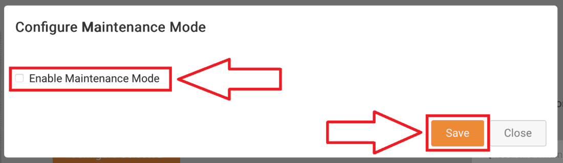 Režim údržby - Maintenance Mode - krok 8